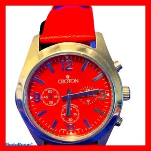 Bright Red Croton Watch